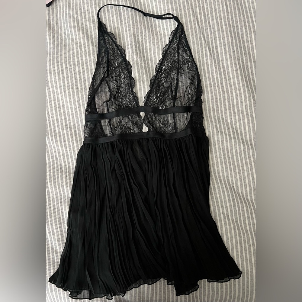 Victoria's Secret Black Lace Chemise